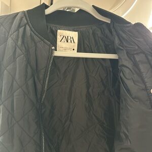 Zara Dark Quilted Outerwear